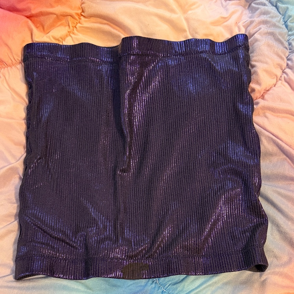 Free People Shimmer Ribbed Purple Women’s Tube Top